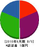 田尾設備 貸借対照表 2010年6月期