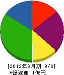 原田組 貸借対照表 2012年6月期