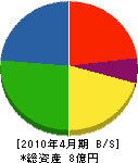 吉井砕石工業 貸借対照表 2010年4月期