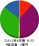 中村電工 貸借対照表 2012年4月期