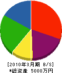 京都造園 貸借対照表 2010年3月期