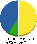 入柿水道 貸借対照表 2012年12月期