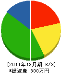西建土木工業 貸借対照表 2011年12月期 西建土木工業 貸借対照表 2011年12月期