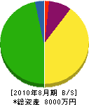 山田建設 貸借対照表 2010年8月期
