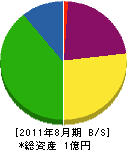 櫻英工業 貸借対照表 2011年8月期