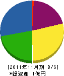 小川土建 貸借対照表 2011年11月期