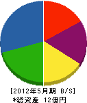 山本基礎工業 貸借対照表 2012年5月期