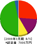斉藤組 貸借対照表 2008年3月期
