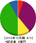上岡谷工務店 貸借対照表 2010年10月期