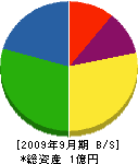 福村石材工業 貸借対照表 2009年9月期