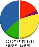 ハムシステム庄内 貸借対照表 2010年4月期
