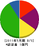 斉藤建設 貸借対照表 2011年5月期