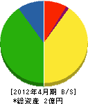 早川住宅設備 貸借対照表 2012年4月期