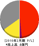 北日本化工 損益計算書 2010年2月期