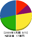 宮崎酸素 貸借対照表 2009年3月期