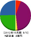 武隈鉄工 貸借対照表 2012年10月期