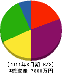 武蔵野綜合防災 貸借対照表 2011年3月期