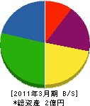 奥井ハウス 貸借対照表 2011年3月期