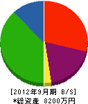 赤松設備工業 貸借対照表 2012年9月期