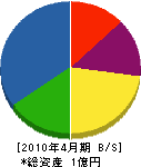 淡島電気工業 貸借対照表 2010年4月期