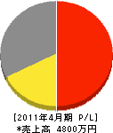 内田綜合設備 損益計算書 2011年4月期