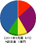 近江花勝造園 貸借対照表 2011年9月期