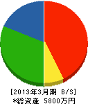 佐藤コーティング 貸借対照表 2013年3月期
