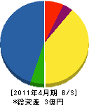 宇佐美松鶴堂 貸借対照表 2011年4月期