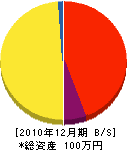 太田工務店 貸借対照表 2010年12月期