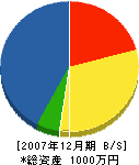 東田建設 貸借対照表 2007年12月期