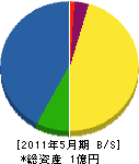 大淀造園 貸借対照表 2011年5月期