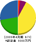 石川管工 貸借対照表 2009年4月期