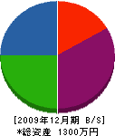 菅原管設備 貸借対照表 2009年12月期