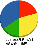 クノリテクニカ 貸借対照表 2011年3月期