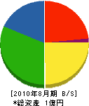 ナガタケ 貸借対照表 2010年8月期