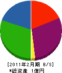 竹中組 貸借対照表 2011年2月期