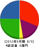 ヒノヤ 貸借対照表 2012年8月期