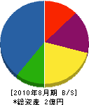池田土木 貸借対照表 2010年8月期