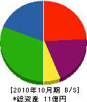 菊地産業 貸借対照表 2010年10月期