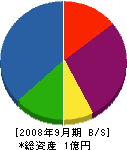山川設備 貸借対照表 2008年9月期