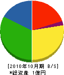 吉沢工務店 貸借対照表 2010年10月期