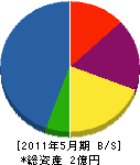 渡辺造園 貸借対照表 2011年5月期