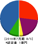野田組 貸借対照表 2010年7月期