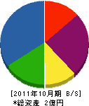 丸田組 貸借対照表 2011年10月期