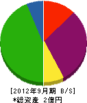 小笠原建設運輸 貸借対照表 2012年9月期
