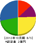 八木沢電設 貸借対照表 2012年10月期