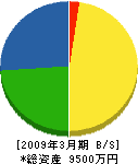鈴木組 貸借対照表 2009年3月期