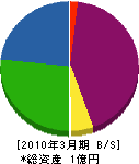 柿の木坂造園 貸借対照表 2010年3月期