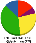 伊藤塗装店 貸借対照表 2008年8月期