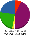 石川商店 貸借対照表 2012年2月期